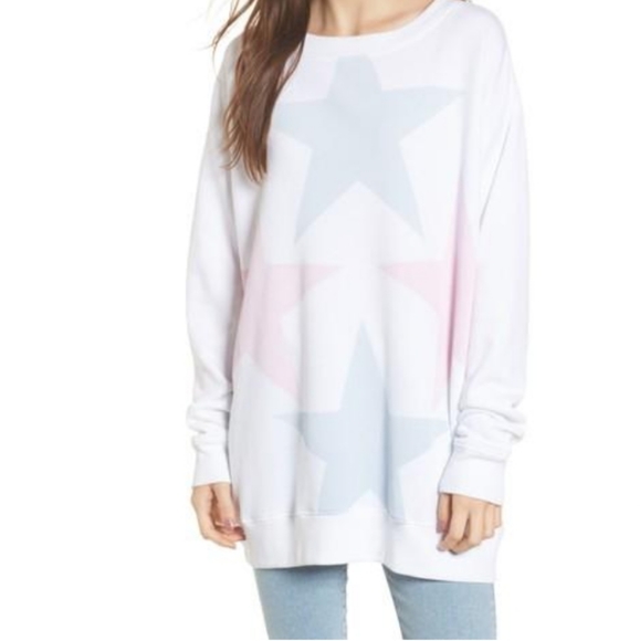 Wildfox Couture Star-Crossed Road Trip Sweatshirt Star Print Oversized S & M NWT - Picture 9 of 13